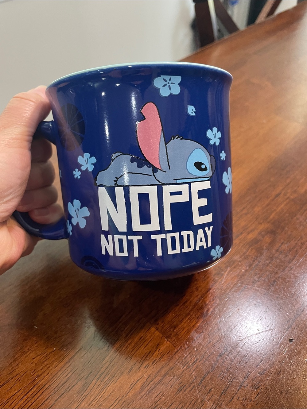 Disney Blue Ceramic "Nope Not Today" Stitch Coffee Mug - Picture 7 of 7